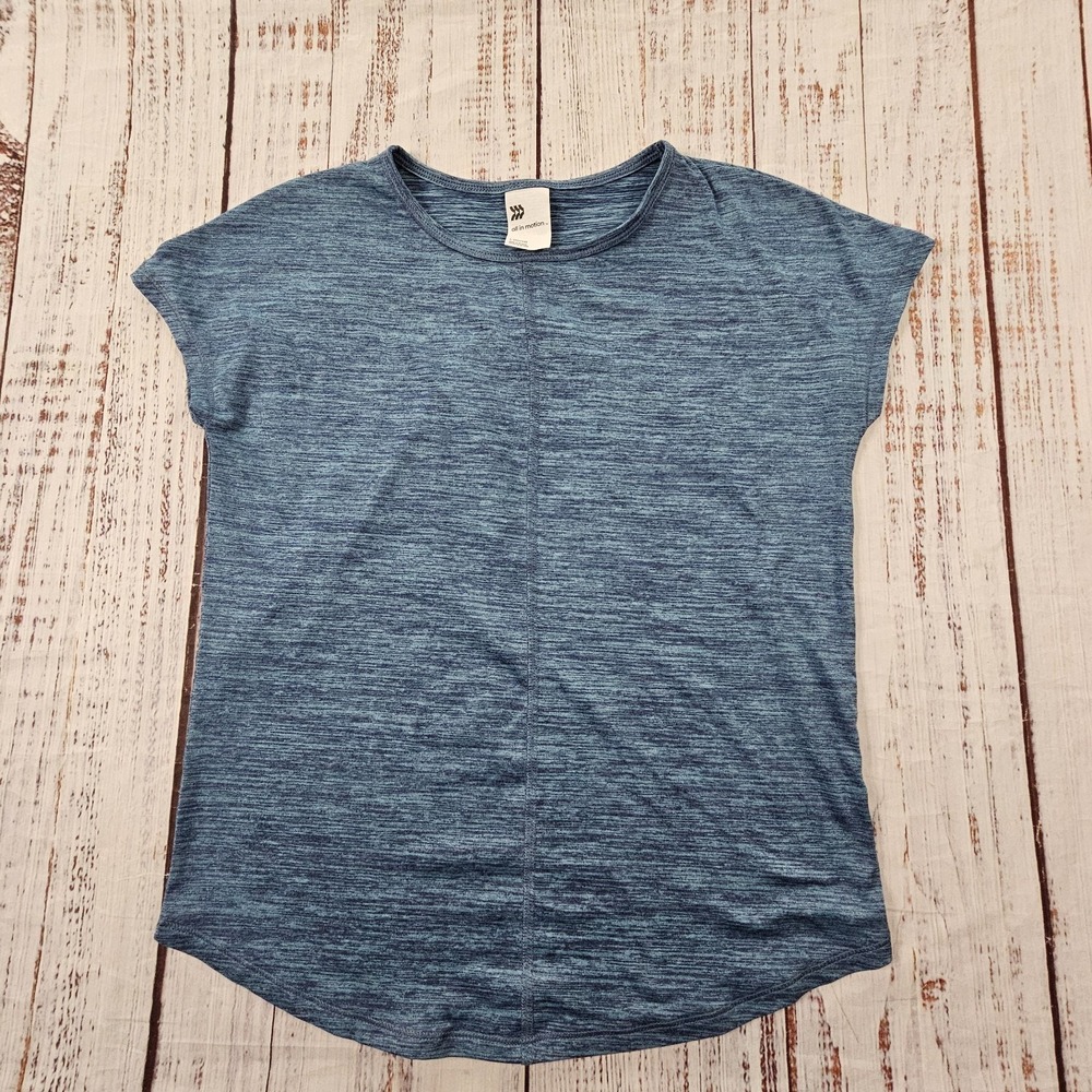 All in Motion Blue Sleeveless‎ Performance T-Shirt Girls' L